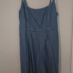Casual Denim Spaghetti Strap Dress